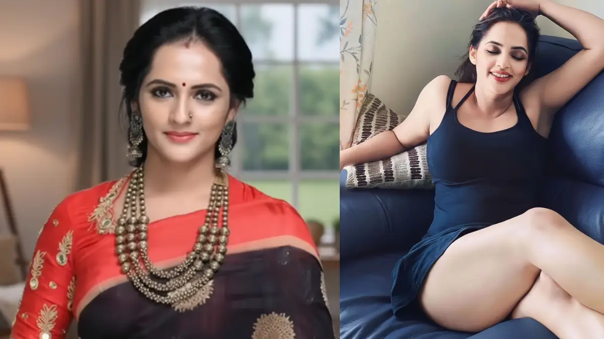 ‘ಹಾಟ್ ಆಗಿ ಕಾಣೋ ಆಸೆ ನನಗೂ ಇದೆ’: ನಟಿ ಜ್ಯೋತಿ ರೈ Split image showing actress Jyothi Rai. On the left, she is in a traditional saree. On the right, she is in a glamorous black outfit, smiling and posing.